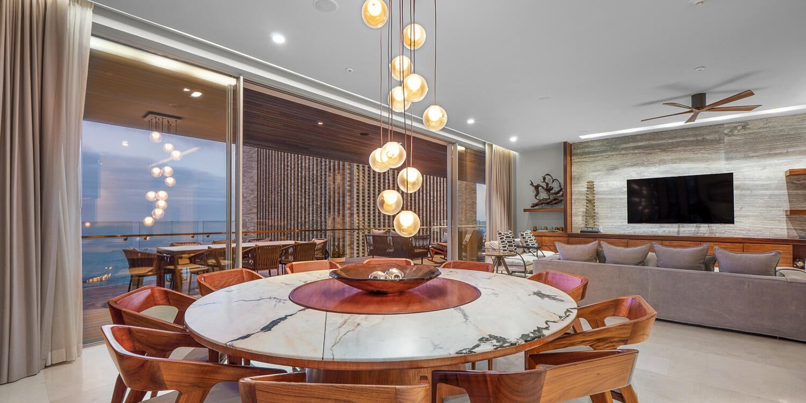 Dining room of a residence in Los Cabos
