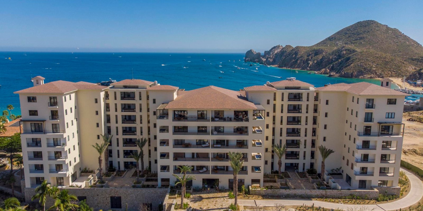 Residential buildings from the air in Cabo San Lucas