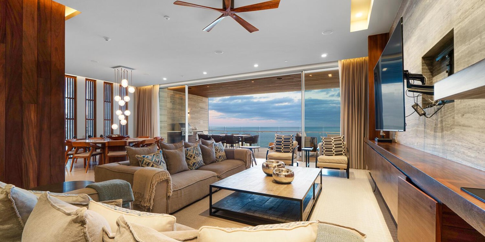 Living room with a view of the Sea of Cortez