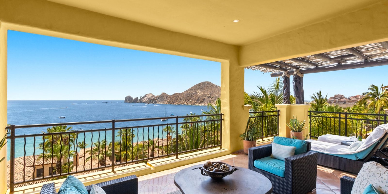 Terrace framing the bay of Cabo San Lucas