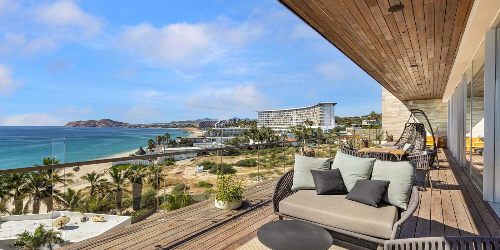Terrace over the bay in Los Cabos